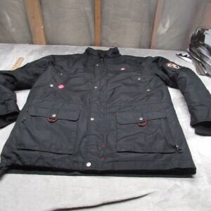 Napapijri Down Jacket Mens XL Black Insulated Geographical Norway Parka RARE